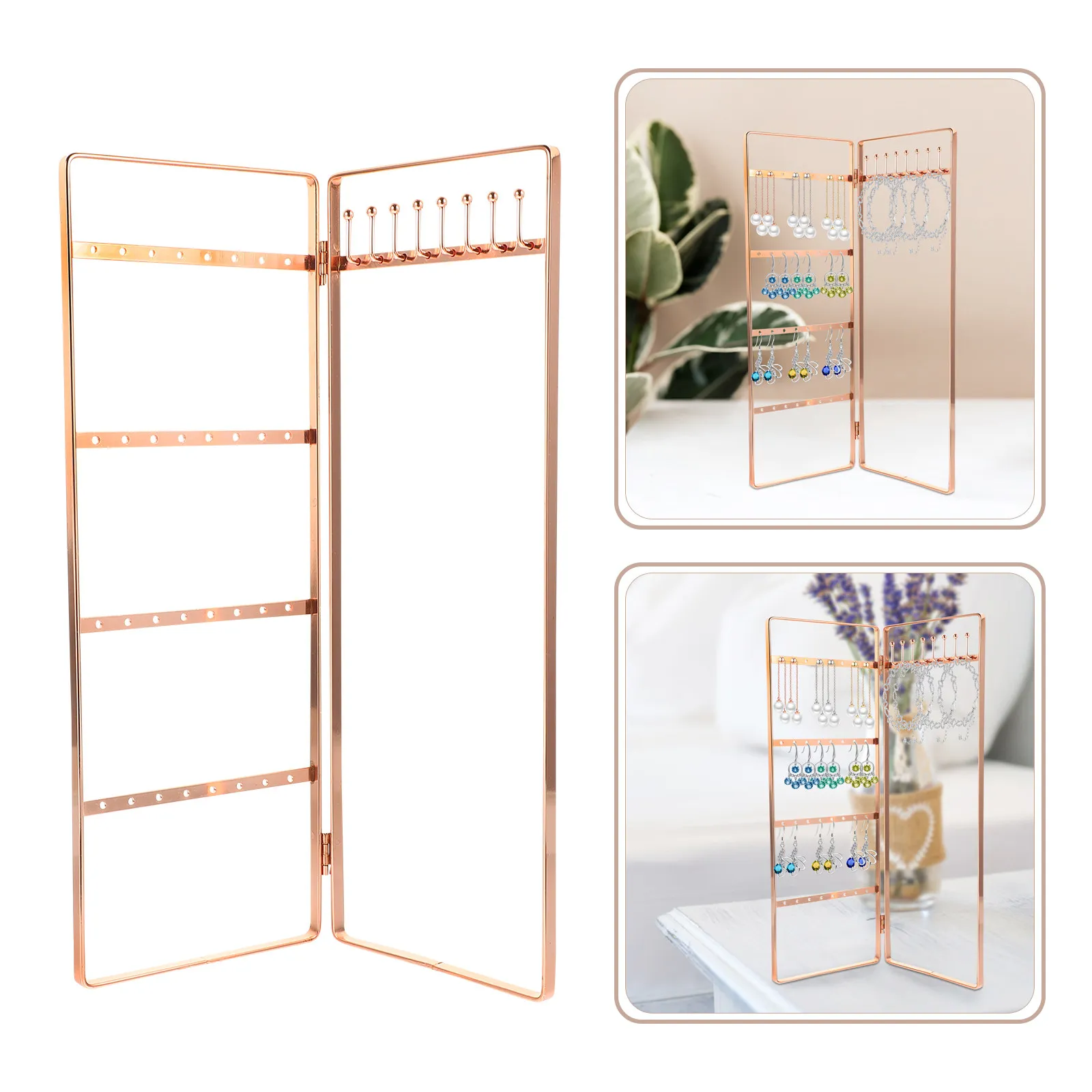 

Металлическая подставка для украшений: органайзер для серег, устойчивая подставка, многофункциональная подставка для серег и ожерелий, настольная подставка для ювелирных изделий