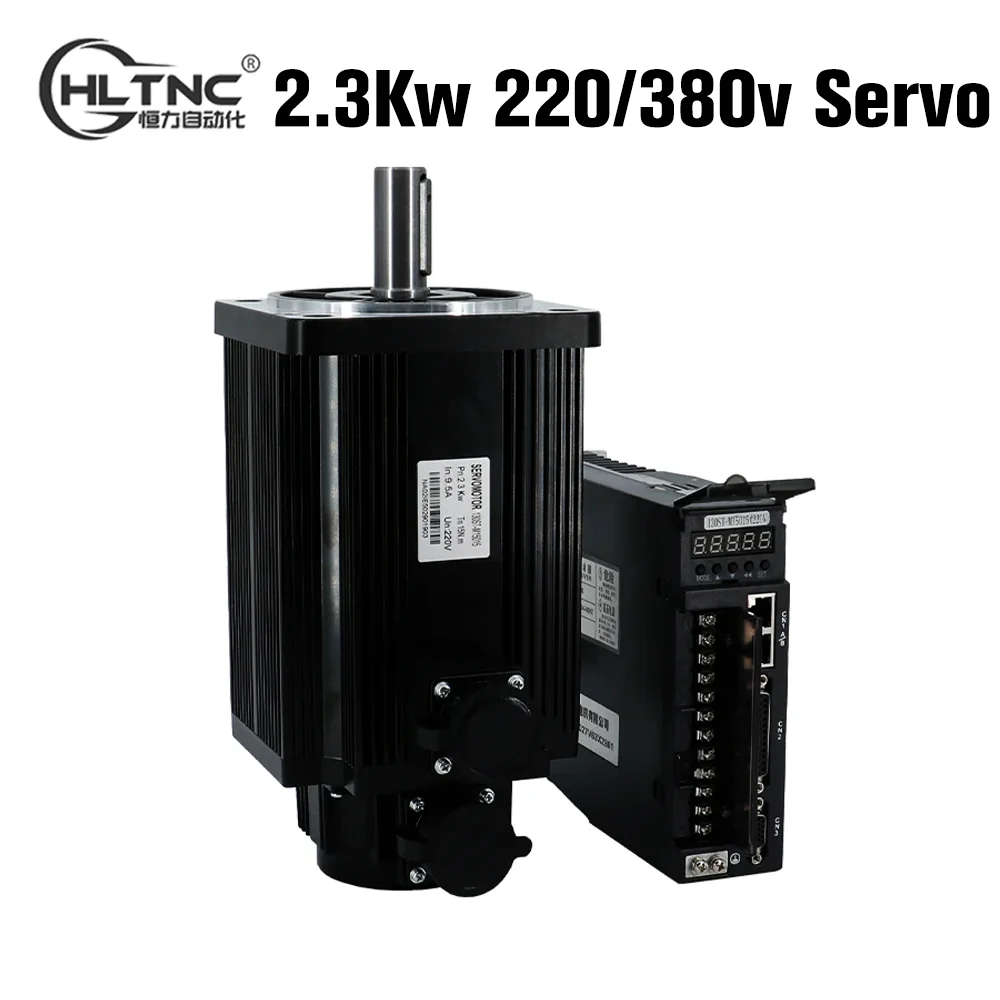 130ST-M15015 220V 380v 2.3KW AC Servo motor 2300W 1500RPM 15NM. Single-Phase ac drive permanent magnet Matched Driver A1-SVD 30A