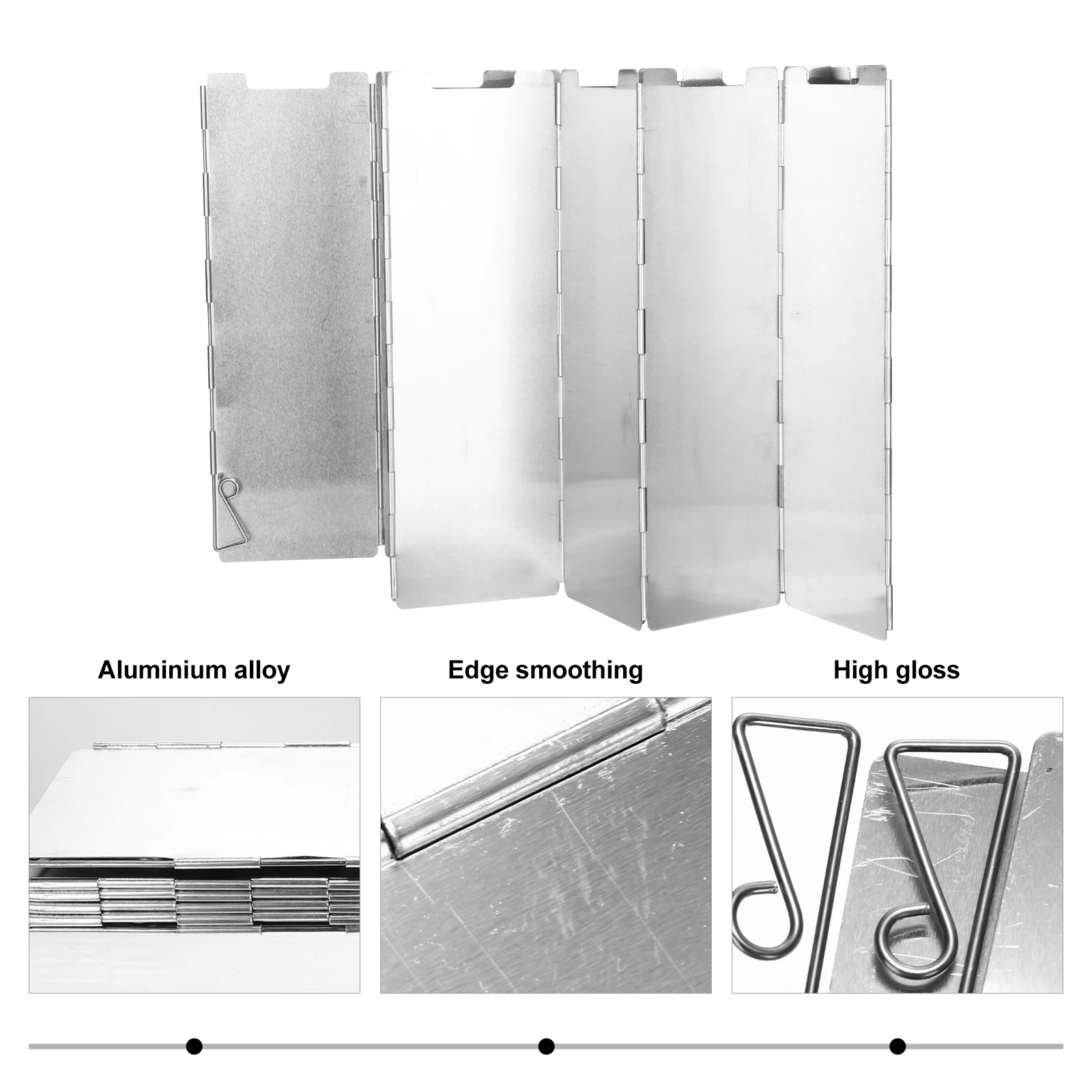 

Foldable Barbecue Windshield Aluminum Alloy Outdoor Stove Windscreen Camping Supply Portable Folding Stove Windscreen Durable
