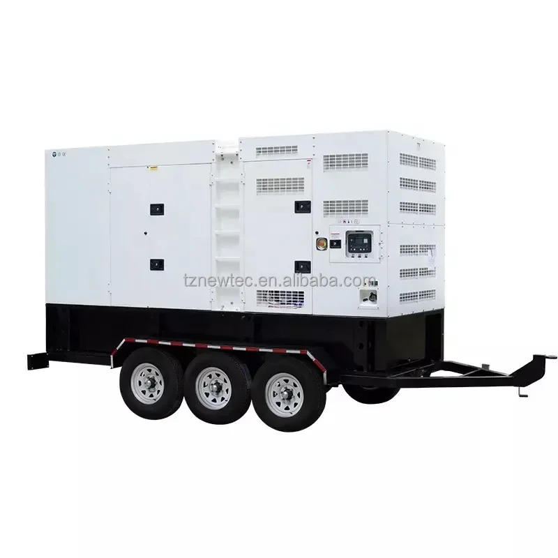 80kw Diesel Generator With Cumins For Camping Use OEM Logo Printed 100kva Mobile Trailer Generator for sale
