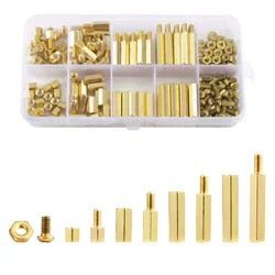 320 Pcs M2 Male Female Hex Brass Spacer Standoff Screw Nut Threaded Pillar PCB Motherboard Assortment Kit