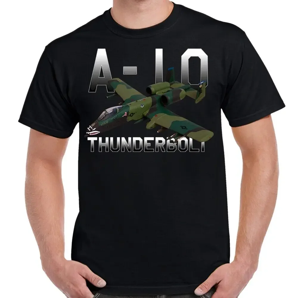 A-10 Thunderbolt II (Warthog) Attack Aircraft T-Shirt Short Sleeve Casual 100% Cotton O-Neck Mens T-shirt Size S-3XL