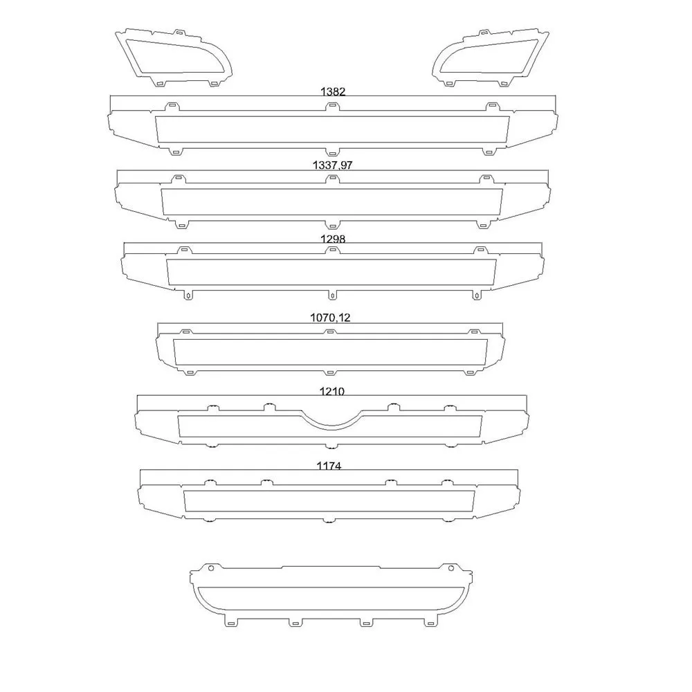 Scania R500 Frame Of Grill Chrome For Large Cabin Without Sensor WNSC215