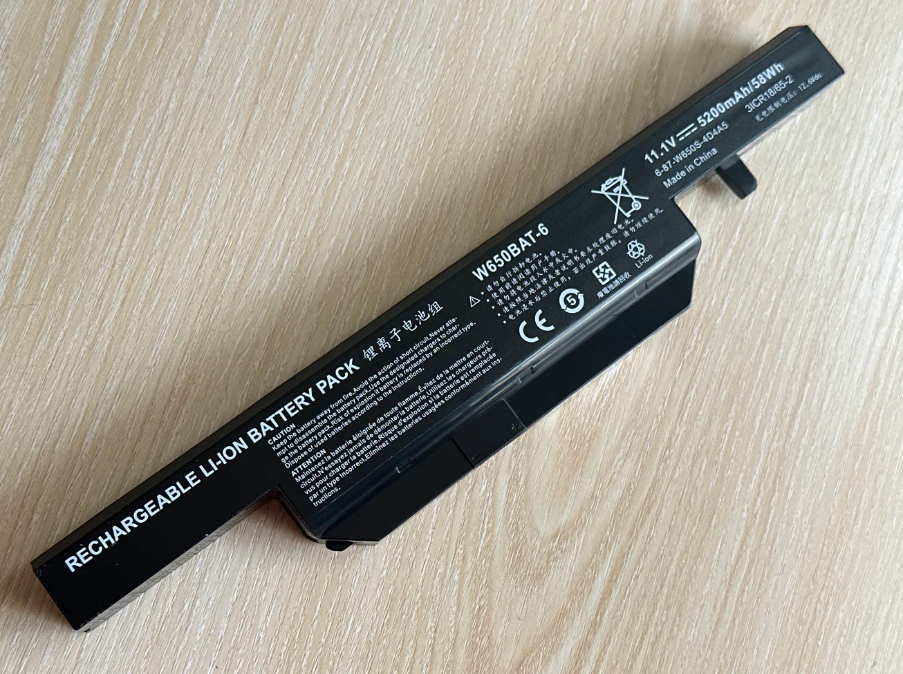 W650bat 6 Laptop battery for Hasee K610C K650D K570N K710C K590C K750D series Clevo W650S W650BAT-6 batterie