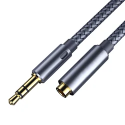 1m/2m/3m/5m kabel Audio 3.5mm rozszerzenie Audio kabel Jack męski na kobiece słuchawki kabel do słuchawek samochodowych głośnik