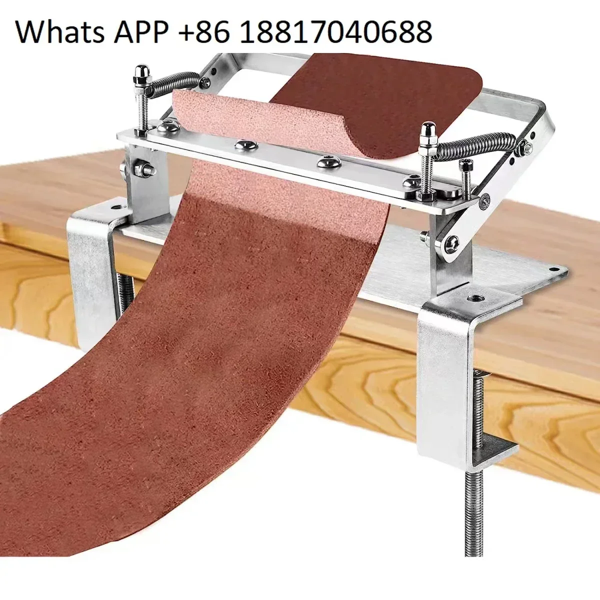 베어링 가죽 삽이 포함된 수제 스테인레스 스틸 가죽 엷게 하는 기계