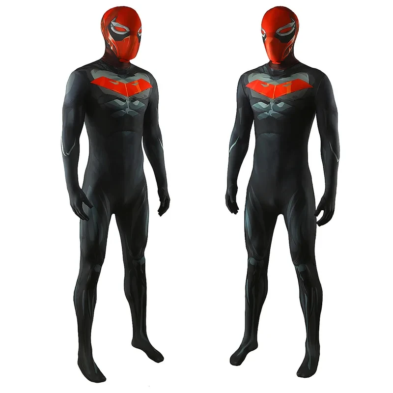

Jason Todd Red Hood Jumpsuit Cosplay Costume Robin Bodysuit Anime Characters Halloween Masquerade Clothing for Adult Kids hf5]]