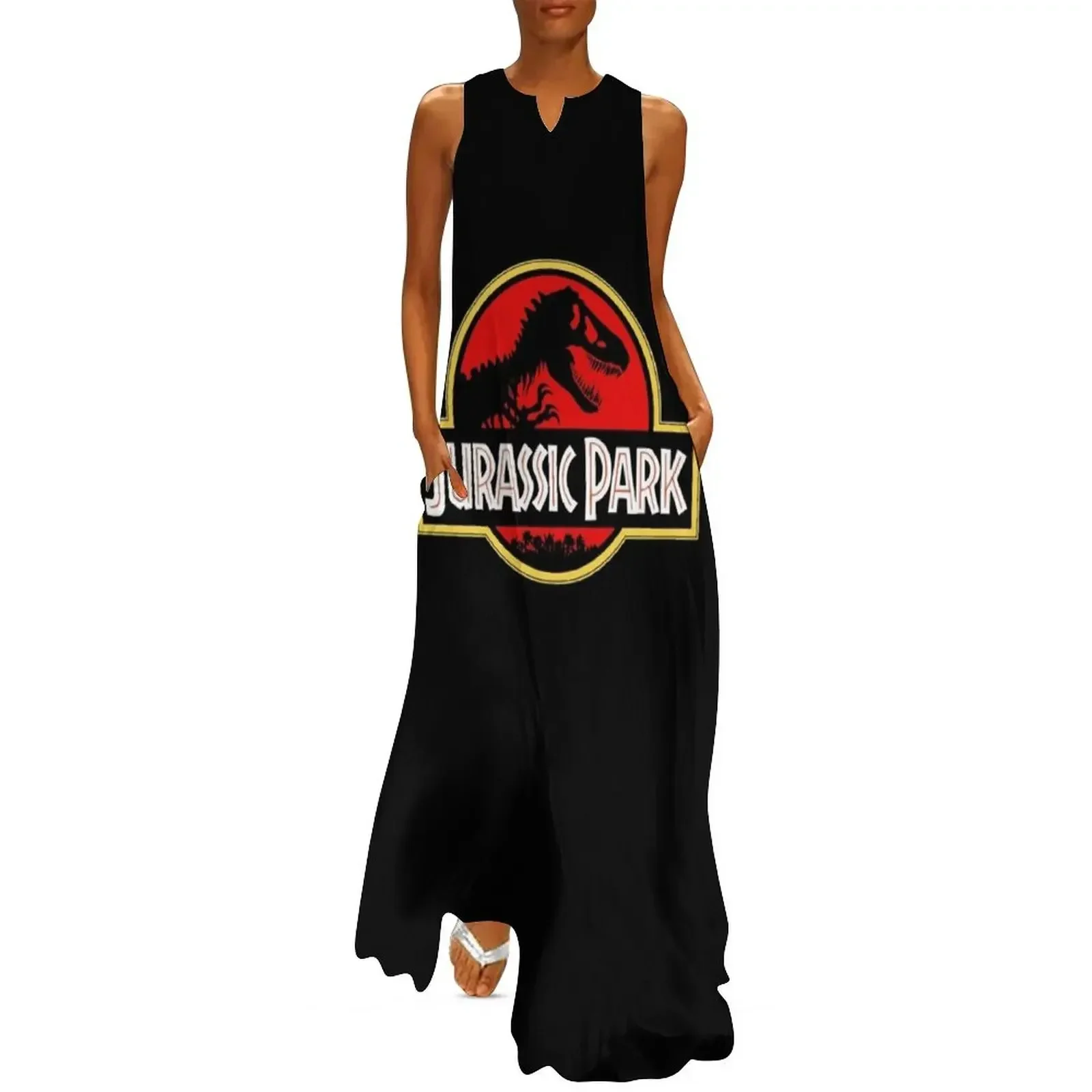 

Jurrasic Park logo vintage Long Dress elegant dresses for women summer dresses Woman clothes Dress