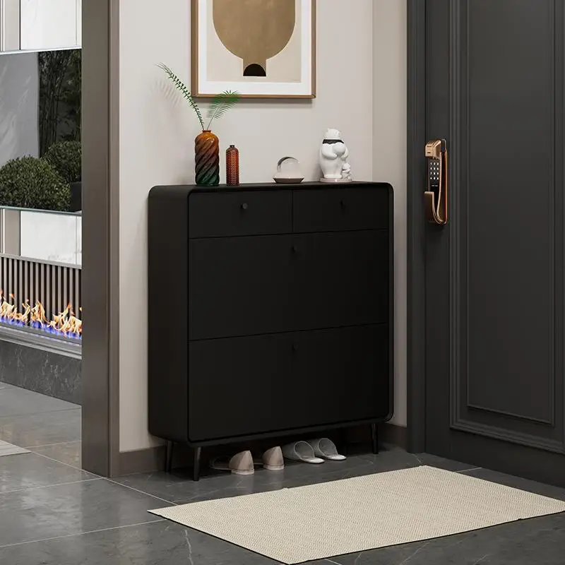 

Box Luxury Shoe Cabinet Organizer Storage Living Room Mobile Display Wooden Shoe Shelf Designer Gabinete Shoemakers Furniture