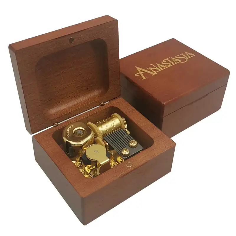 أنيمي أناستازيا صندوق تشغيل الموسيقى الخشب الليزر Windup مرة واحدة على صندوق موسيقي ديسمبر الرجال النساء هدية عيد الميلاد الديكور #6
