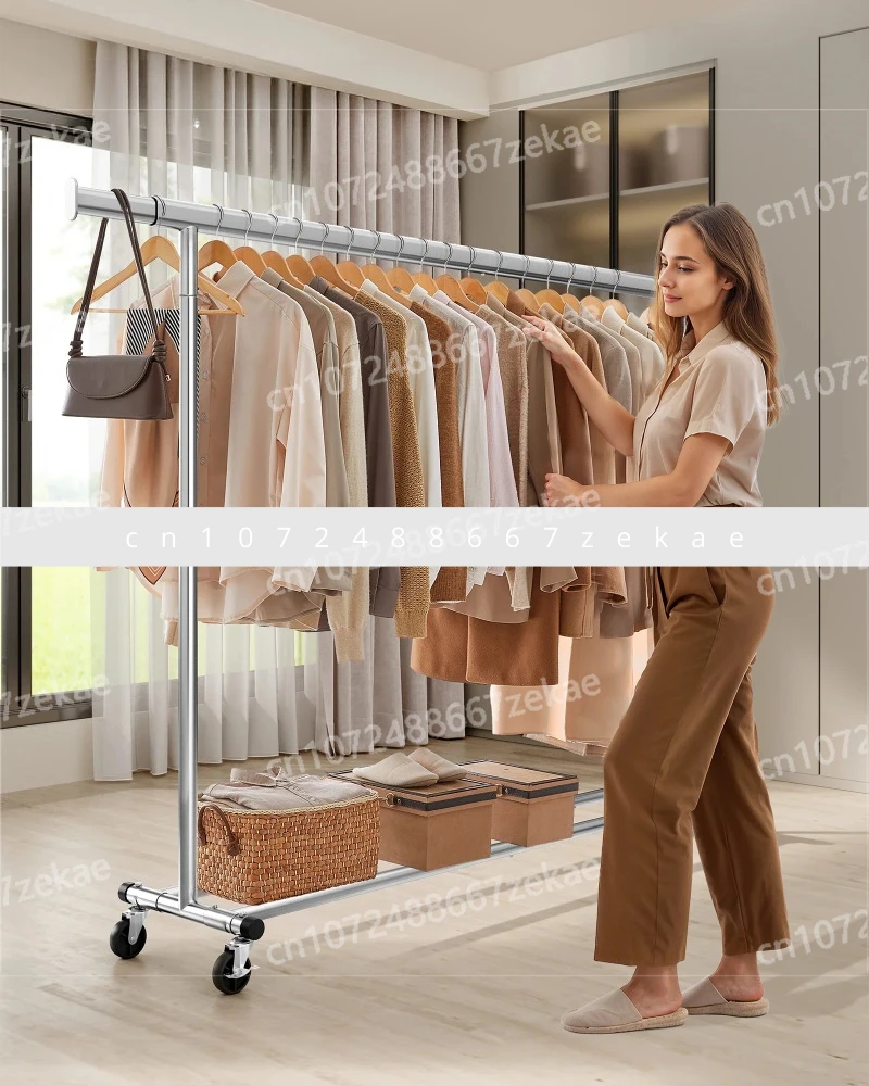 

Вешалка для одежды с колесами Прочная сушилка для одежды для подвешивания одежды Портативная вешалка для одежды