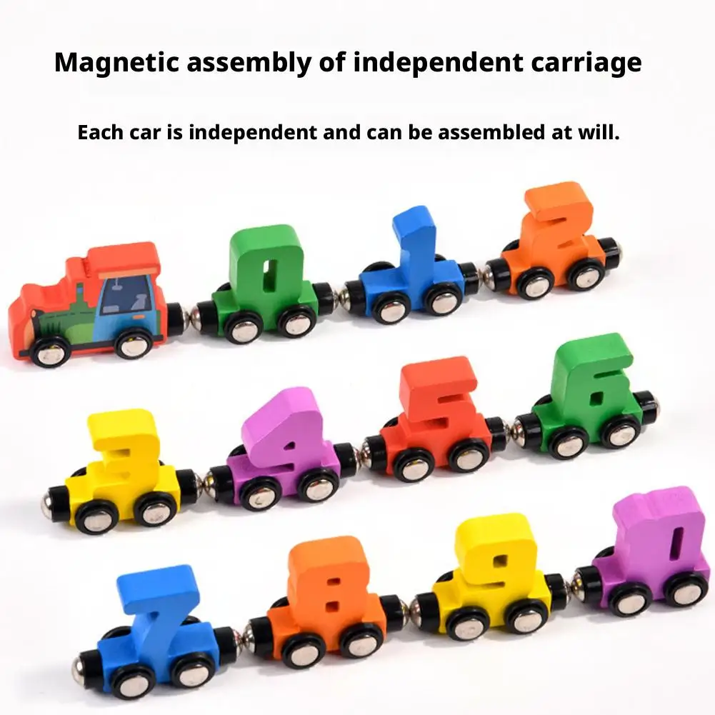자석 숫자 기차 장난감 ABS 안전 교육용 수학 학습 장난감 다기능 트랙 밝은 색상 창의적 놀이