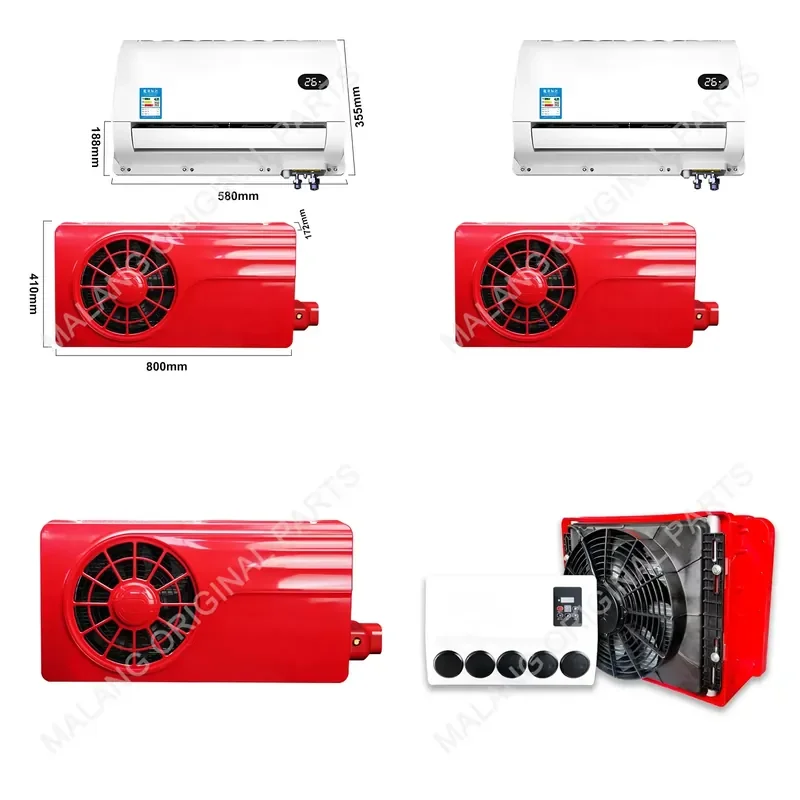 12V 24V Truck Cab RV Air Conditioner Split AC Fits Semi Trucks Bus Caravan AC