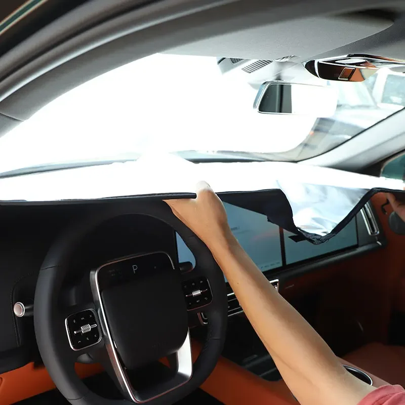 

For Lixiang L7 L8 L9 2023-2025 Silver Tape Car Front Windshield Sunshade Sun Protection Visor Sunshade Interior Accessories