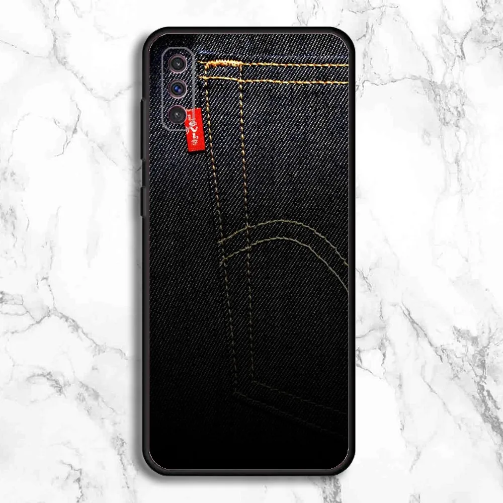 Tool Jeans Pattern Phone Case For Samsung Galaxy A13,A21s,A22,A31,A32,A52,A53,A71,A80,A91 Soft Black Phone Cover