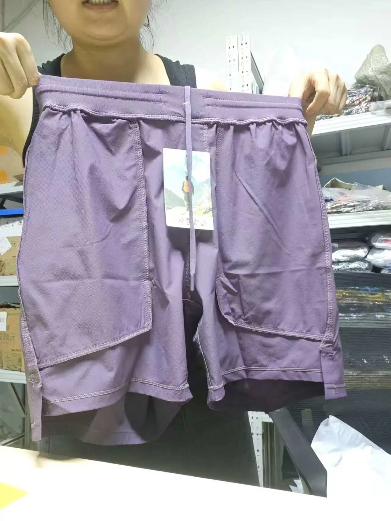 Summer men's quick-drying sports pants Ice silk loose and breathable daily casual five-point pants LK2502