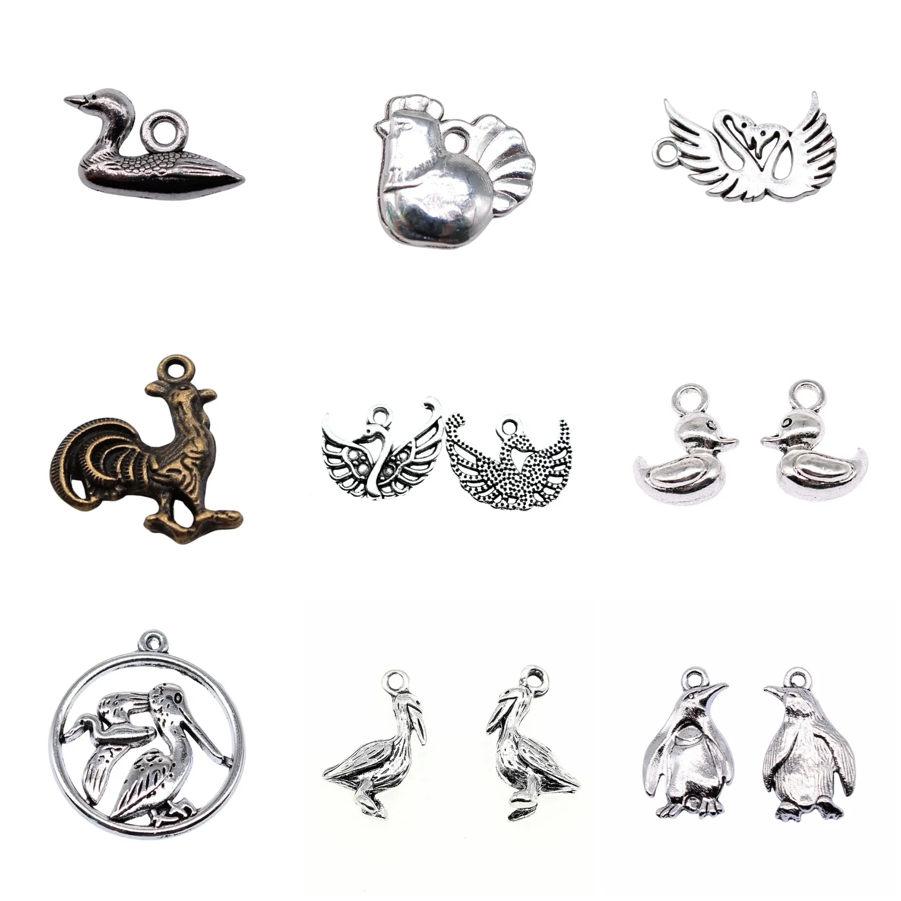 Chicken Duck Farm Bird Charms Pendant Country Style Pendant Charm For Necklace Bracelet Earring DIY Jewelry Findings