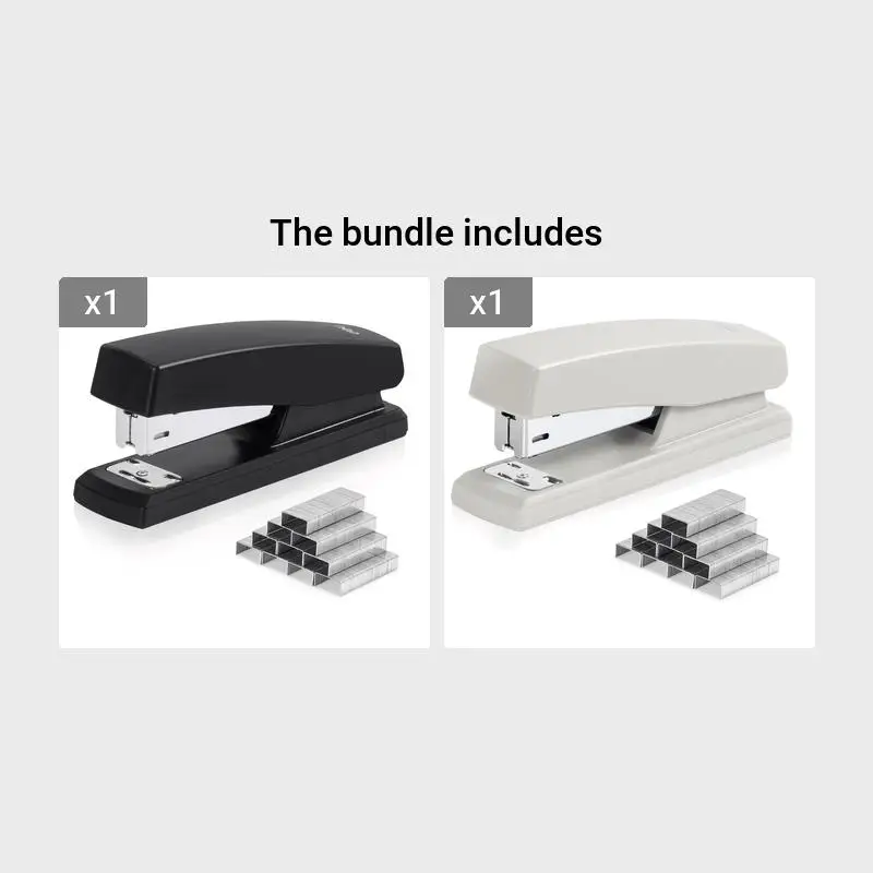 Deli 0425 Heavy-Duty Stapler with 1 Box of Staples 20 Sheet Capacity Labor-Saving Design for Office School Stationery Supplies