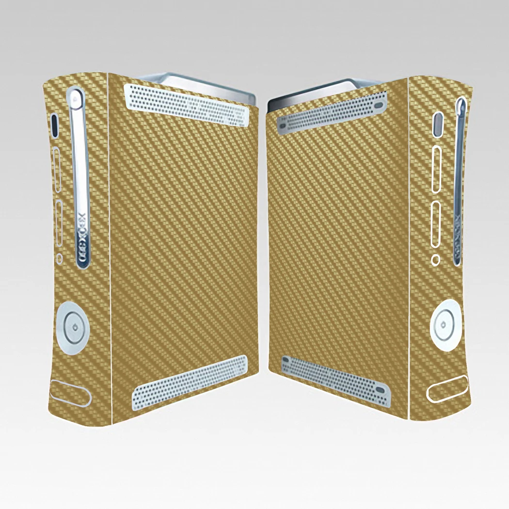 7 ألوان ألياف الكربون جلد فينيل ملصق حامي لمايكروسوفت Xbox 360 الأصلي الدهون و 2 تحكم جلود ملصقات