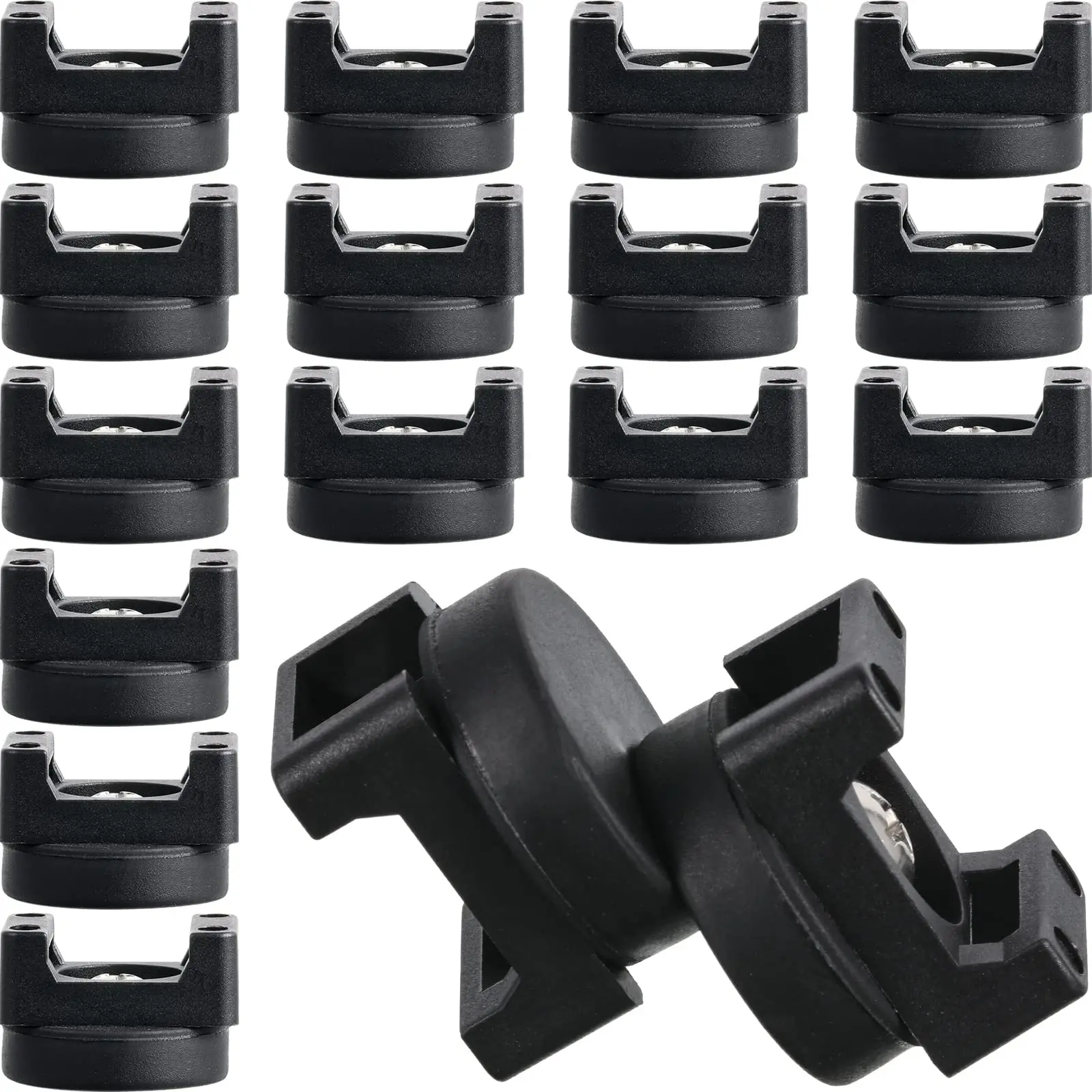 

15 Pieces Magnetic Cable Zip Tie Base Black Wire Cable Holder Multipurpose Cable Ties Mount Wire Clips Management Base Electrica