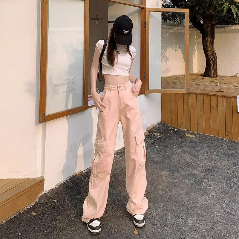 

Spring Autumn New Fashion Elegant High Waist Solid Color Casual Versatile Western Commuting Wide Legs Loose Clothing Women Pants