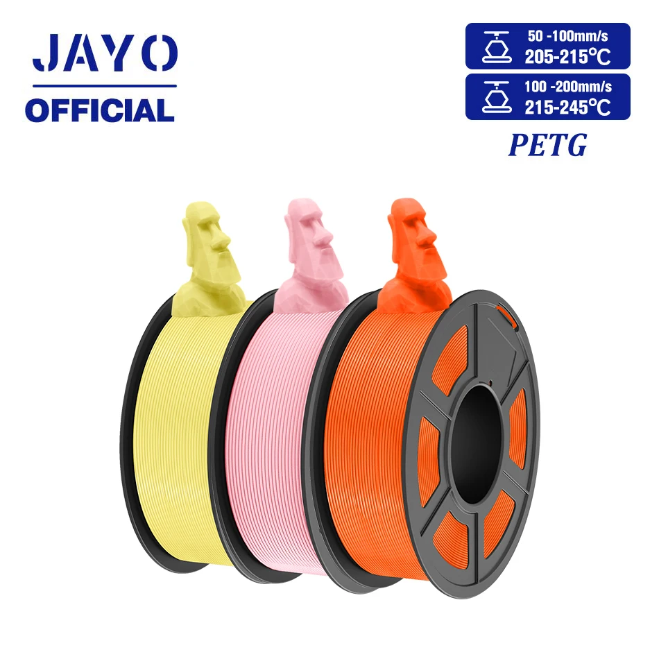 

JAYO PETG 3D Filament 1.75mm 3D Printer Filament PETG 3Rolls/set For FDM 3D Printers High Toughnesss Printing Smootly