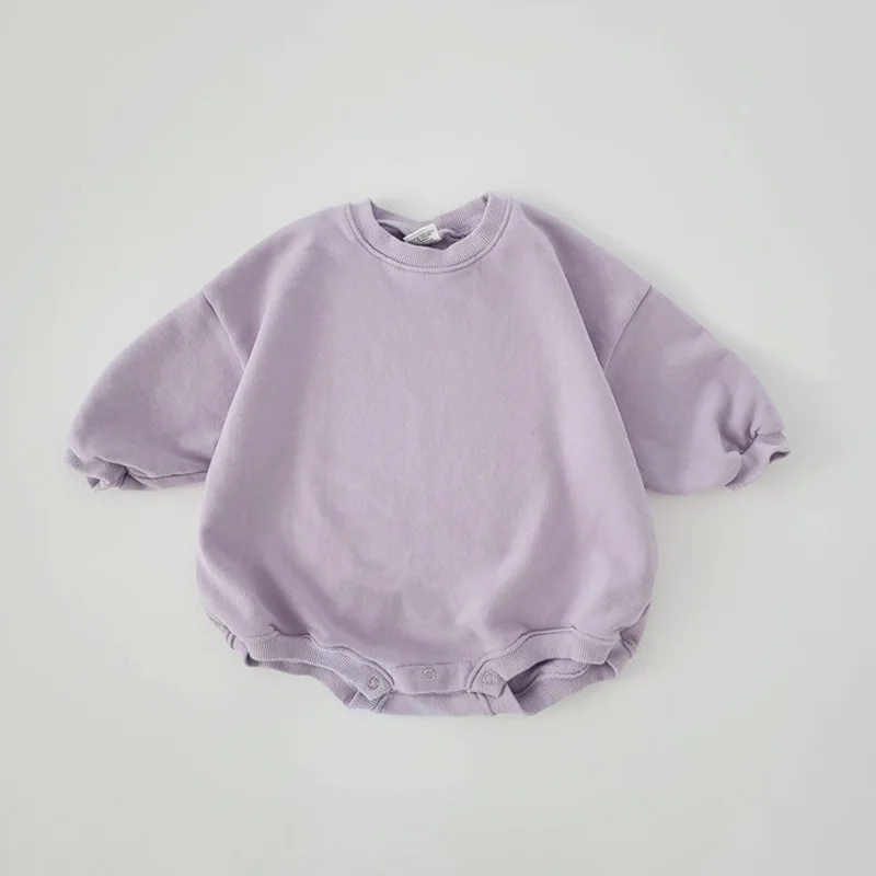 

INS 0-24M Newborn Infant Baby Girl Boy Sweatshirt Romper Toddler Long Sleeve Basic Cotton Oversize Rompers Baby Clothes Jumpsuit