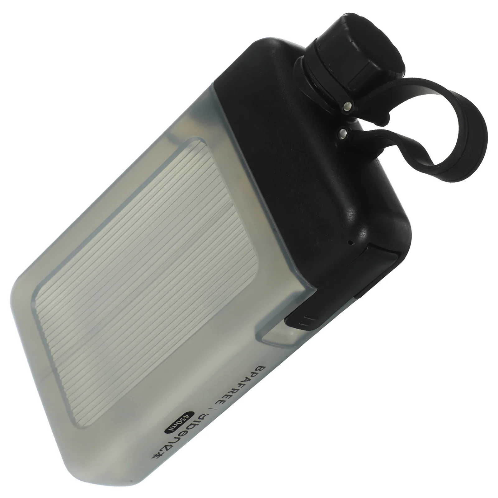 

Portable 450ml Black Cup Square Water Bottle PP Lightweight Travel Fitness Sports Outdoor Large Capacity Reusable Hydration Jug
