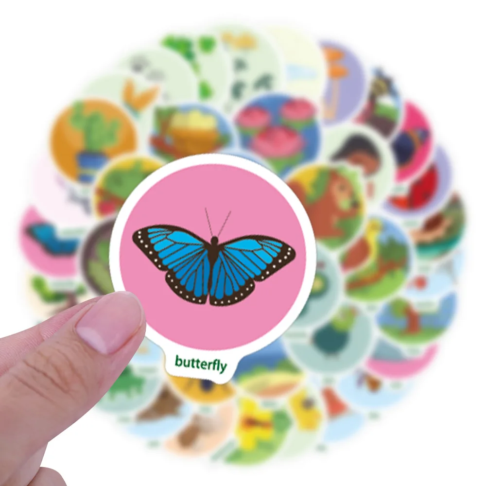 

10/50PCS Nature Walk Scavenger Hunt Scavenger Game Cartoon Doodle DIY Decorative Water Cup Guitar Waterproof Sticker Kids Toy