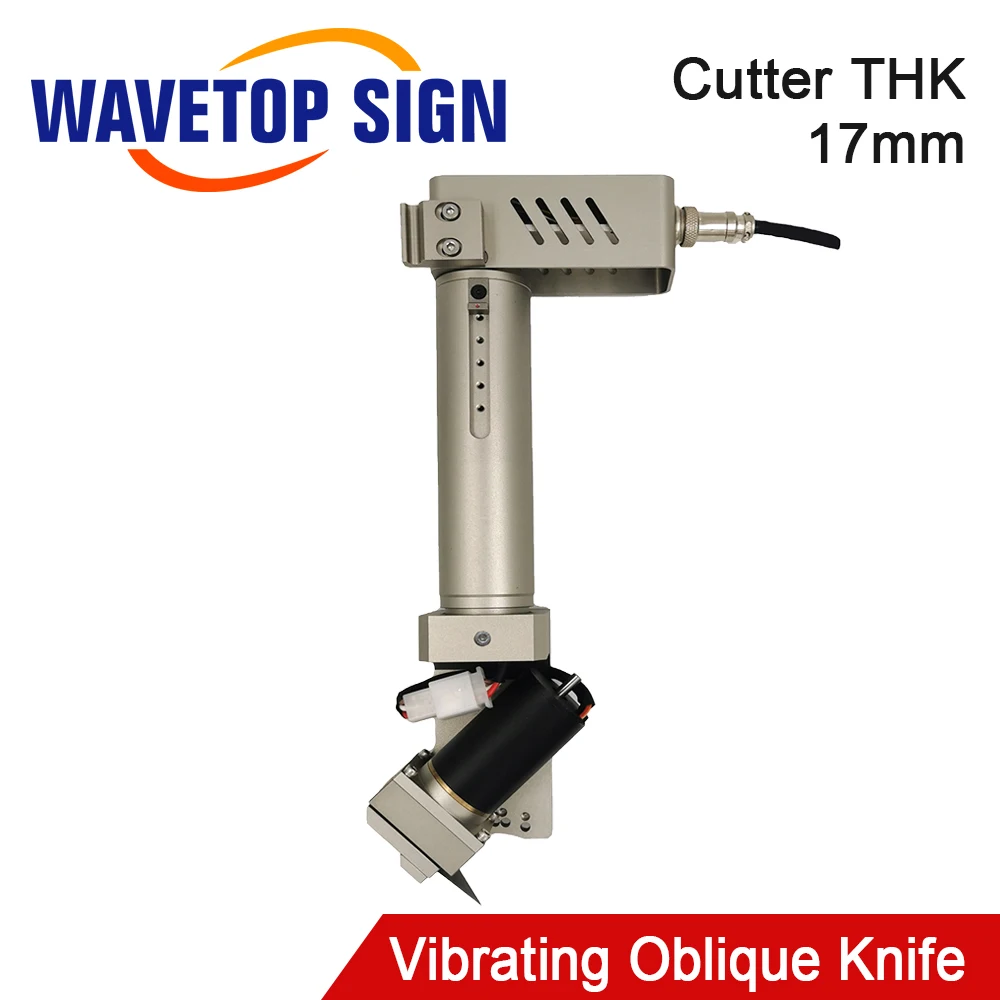 WaveTopSign Vibrating Oblique Knife Cutter Thickness 17mm Vibrating Knife Head for Soft Glass PVC Honeycomb Board and KT Board