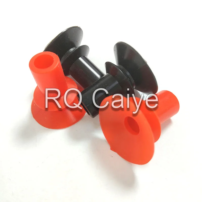 

100 штук двухслойных красных/черных резиновых присосок 27X8X27 мм для деталей печатных машин