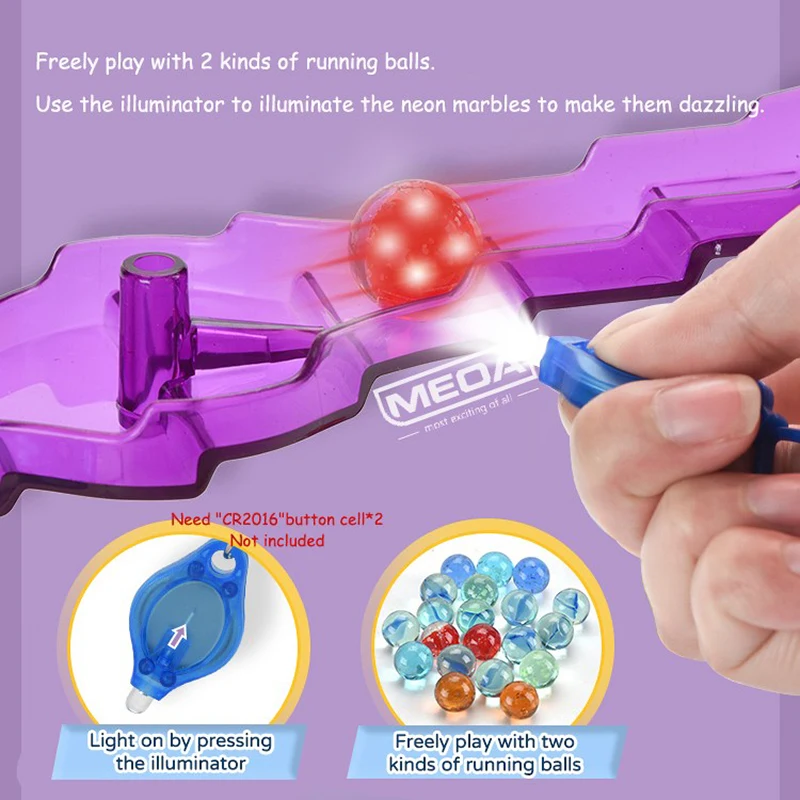 Safety Material Educational Toys Marble Toys Ball Track Assembly Building Blocks kids' Marbel Run Toys Rail Track