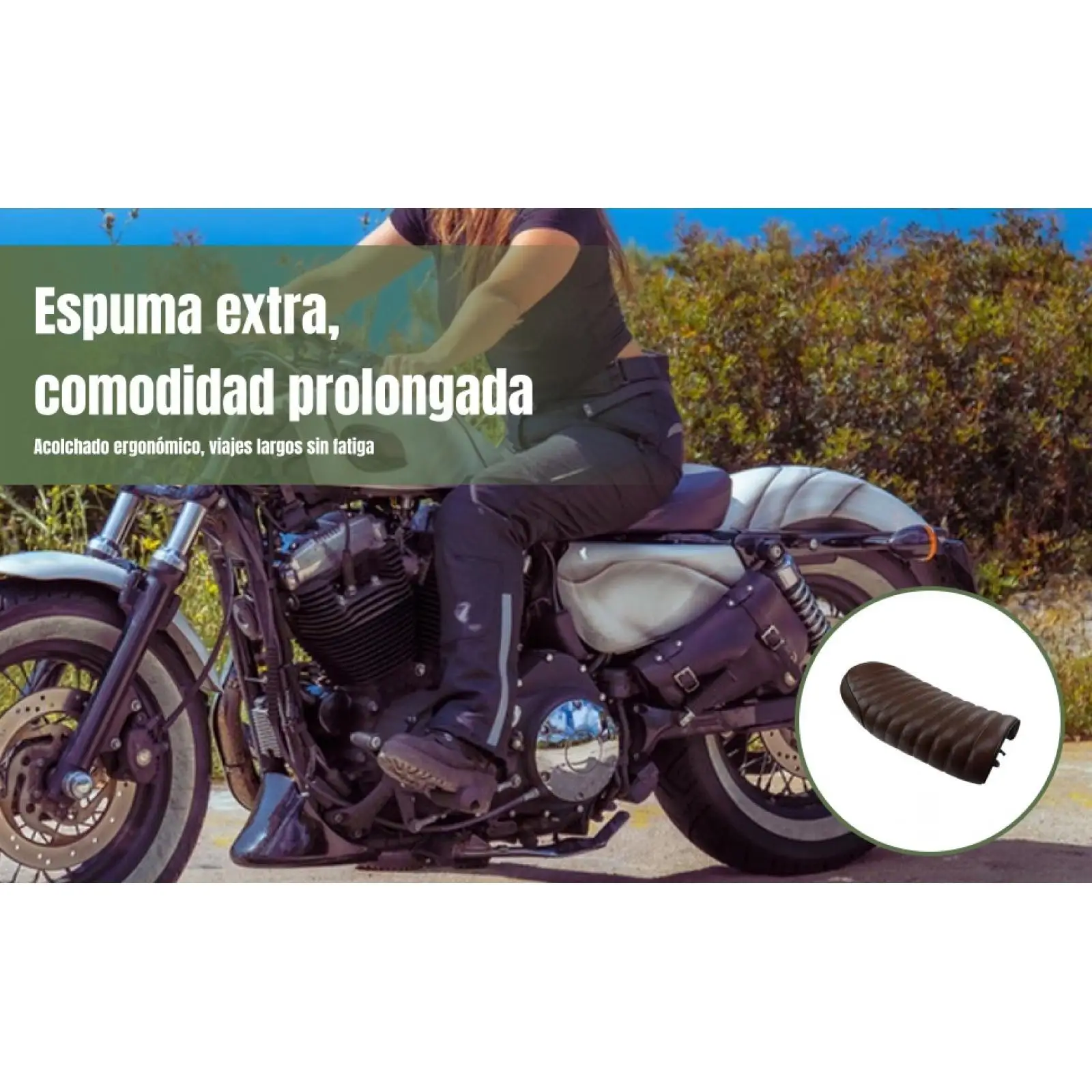 Brown Waterproof Motorcycle Saddle Seat Retro Cafe Racer Cushion Universal Fit for Honda CB Vintage Replacement