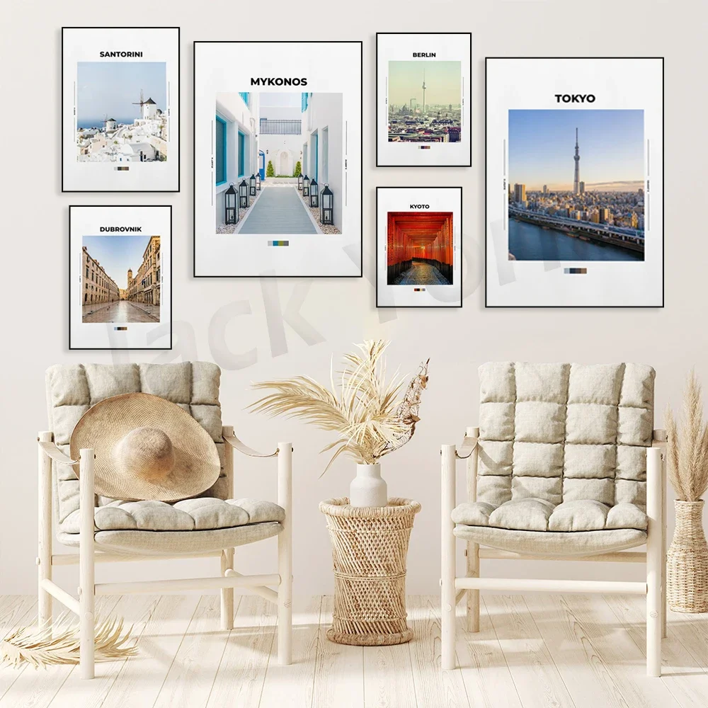 New York - Kyoto - Athens  - Osaka  - Tokyo - Mykonos -Santorini -  Dark Hedges - Giants Causeway Travel Poster | Travel Print