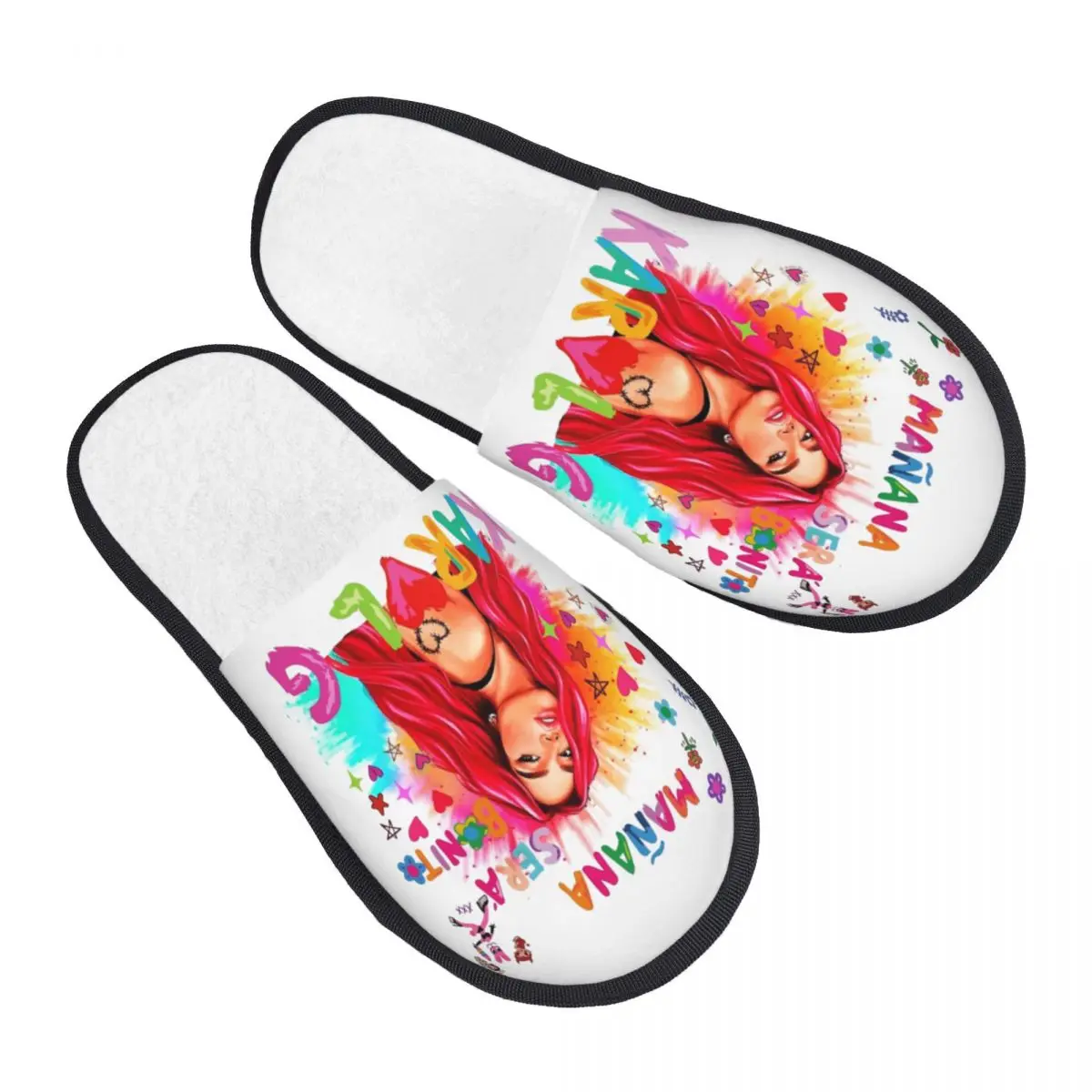 Karol G Manana Sera Bonito Furry Slippers Non Slip Soft Memory Foam Slides Living Room