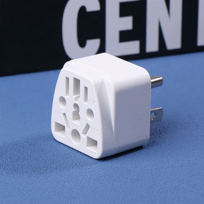 Universal White German Russia AU UK Kr EU To US AC Power Socket America Plug Travel Charger Adapter Converter Type B 10A 250V