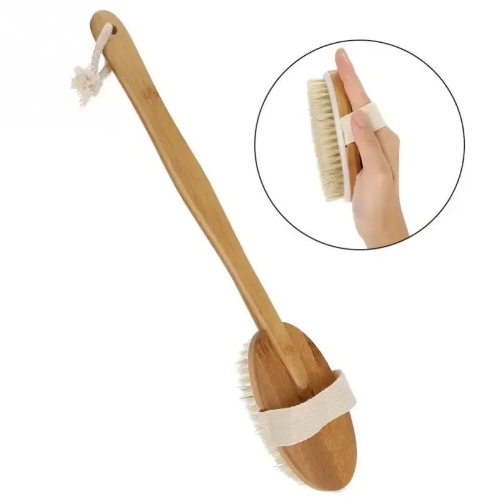 

Long Bath Shower Body Massage Brush Bristles Brushing Exfoliating Skin Cleaning Care Brush Massager