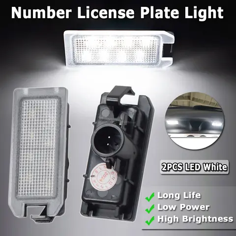2Pcs LED License Plate Light For Jeep Grand Cherokee Compass Patriot Dodge Viper 2014-2017 Fiat 500 2013-2019 Number Lamp