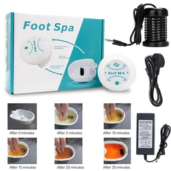 Detox Ionic Foot Spa Bath Machine Mini Foot Bath Ion Detoxifier Health Therapy Cleanse Footspa Vibrat Whirlpool Care Arrays Aqua