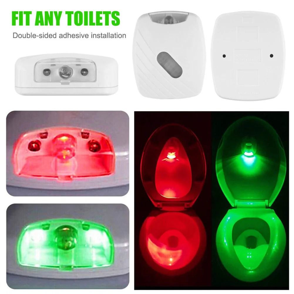 PIR lampu malam Sensor gerak LED, penutup mangkuk Toilet dengan Sensor otomatis lampu malam kamar mandi berubah 2 warna