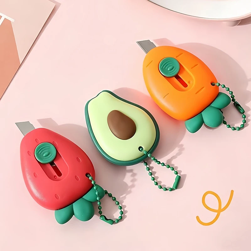 1/3pcs Mini Fruit Designed Utility Knives,Portable Unboxing Knives,Retractable Protective Design,Home Use,Office,Unboxing Tools