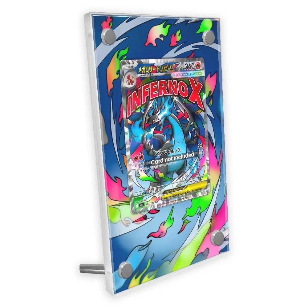 Pokemon Anime Charizard Ex Card estuche de exposición de arte extendido tarjeta de colección pintura extendida estante de exhibición Psa excluido