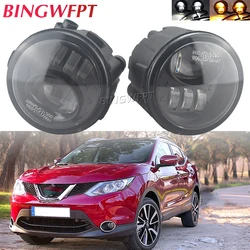 2PCS Fog Lights For Nissan Qashqai J11 2013-2019 Tiida X-Trail T31 Note Murano Cube Rogue Versa 2004-2015 LED Fog Light Fog Lamp