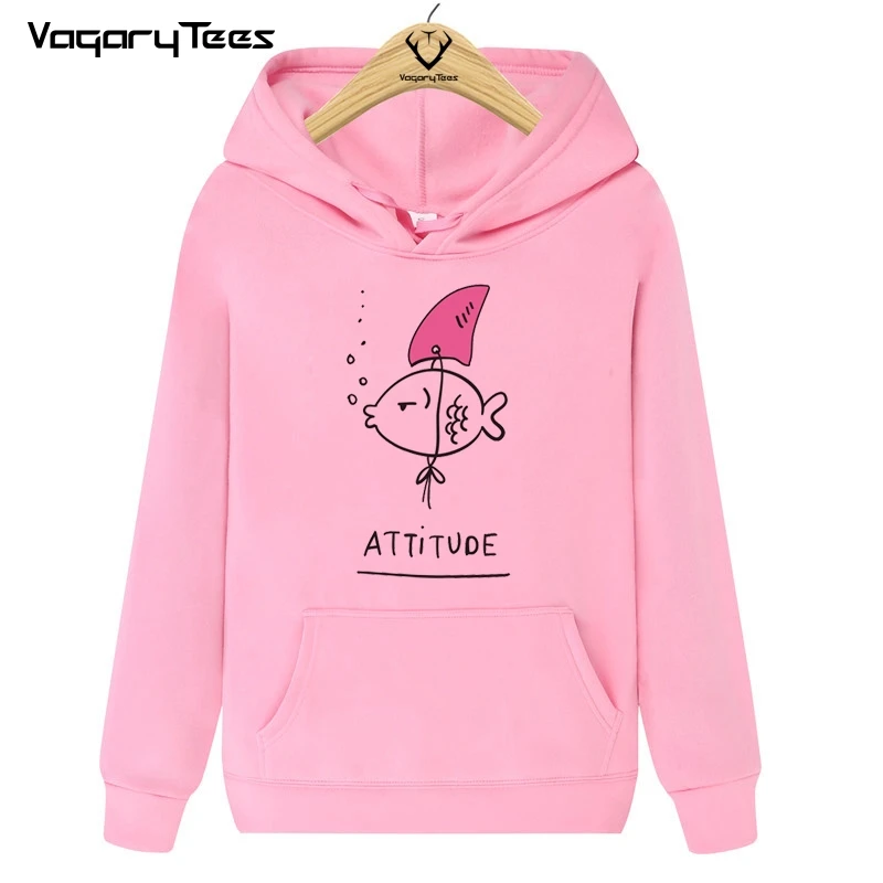 Fashion Brand Hoodies Goldfish&Shark Brand Fish Cool Printed Casual Hip Hop  Attitude Streetwear Hoodies Design Unisex