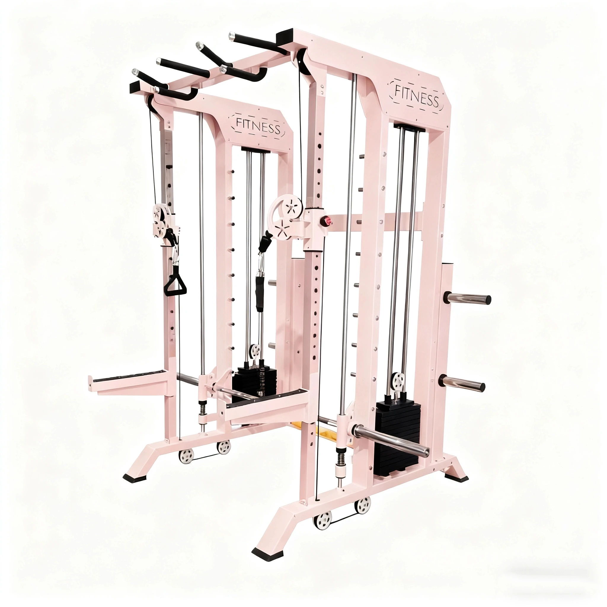 Heavy-Duty Steel Home Gym Smith Machine Integrated Dumbbell Holder Fitness Equipment For Bodybuilding