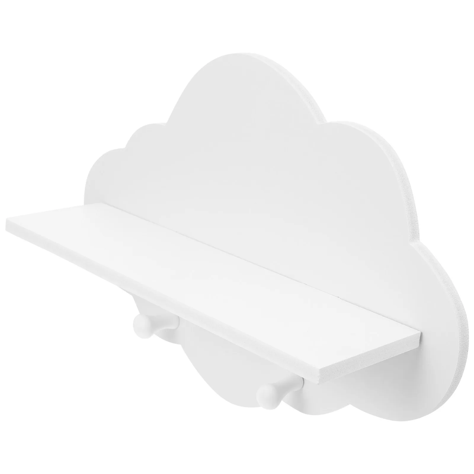 1Pcs Punch Free Wooden Cloud Shape Shelf Floating Wall Mount Storage Rack Heavy Duty Simple Fashion Home Decoration Storage
