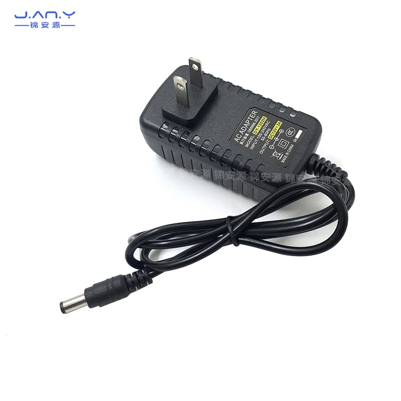 DC 12V2A American standard power adapter DC stabilized switch power supply 24W Chinese standard charger 220V to 12V