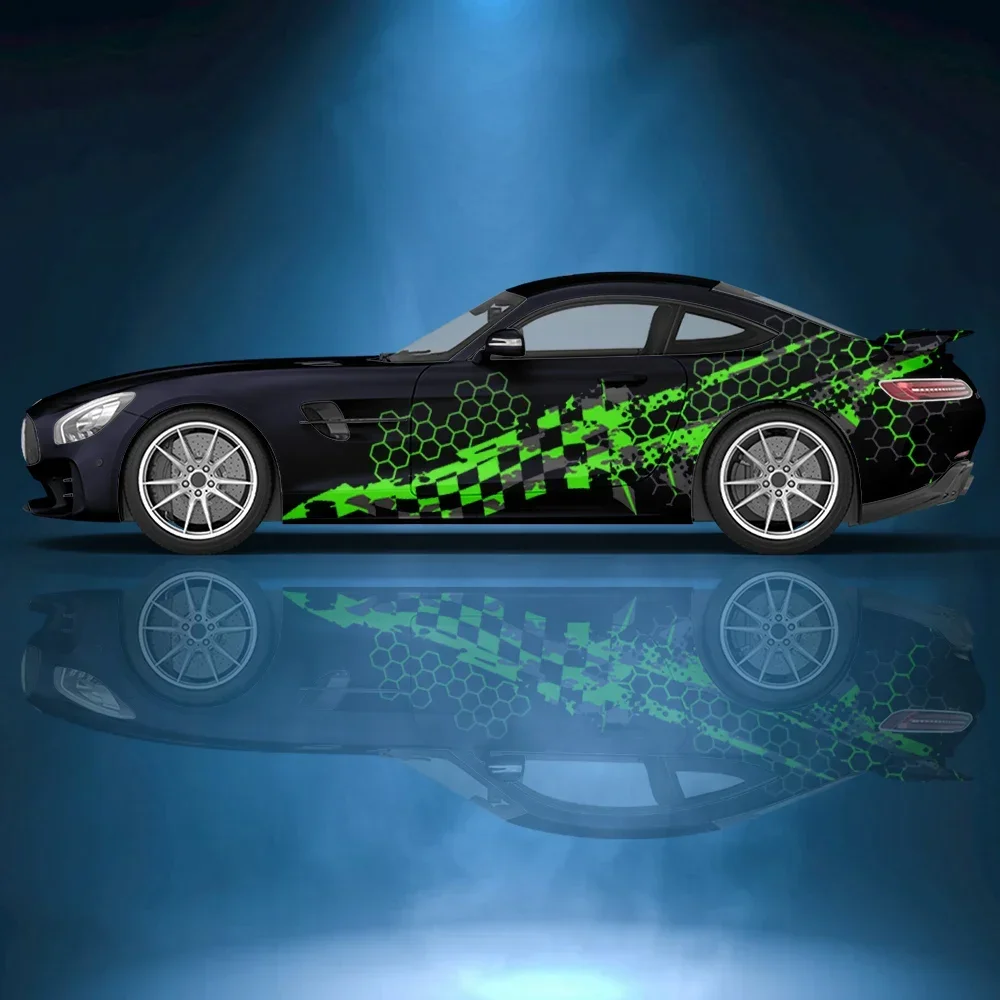 

Colorful Polygonal Honeycomb Car Vinyl Wraps Decal Self-adhesive PVC Sticker Suitable for Trucks SUV Decor Auto Accessories Gift