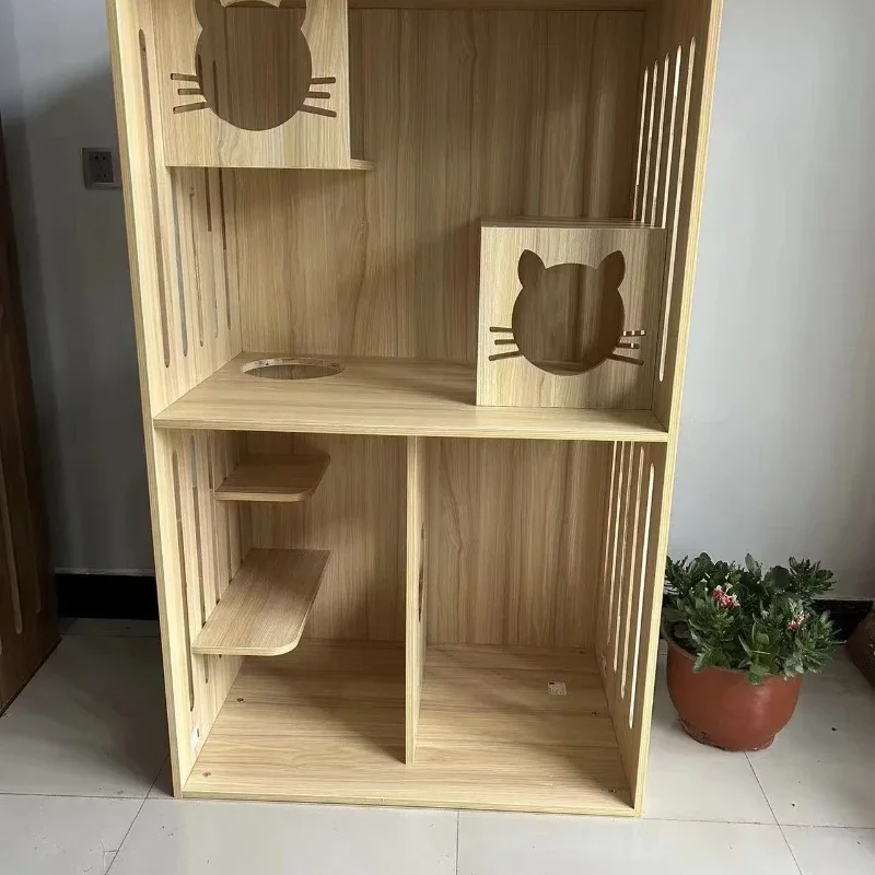 

Modern sturdy cat cabinet with removable seat cushions, living room furniture with storage function