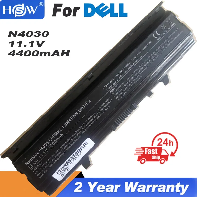 Laptop battery for Dell Inspiron N4020 for Inspiron N4030 0M4RNN FMHC10 TKV2V W4FYY X3X3X